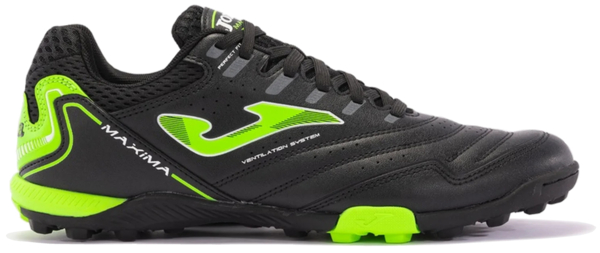Сороконожки мужские JOMA Maxima 2401 Black Green Turf MAXS2401TF 44 черные