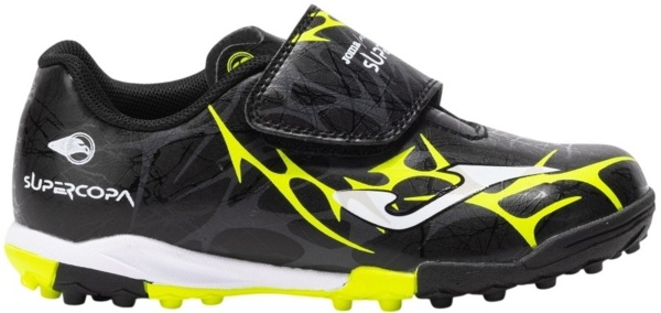 

Сороконожки детские JOMA Super Copa Jr 2501 Black Fluor Yellow Turf SCJW2501TFV 28 черные
