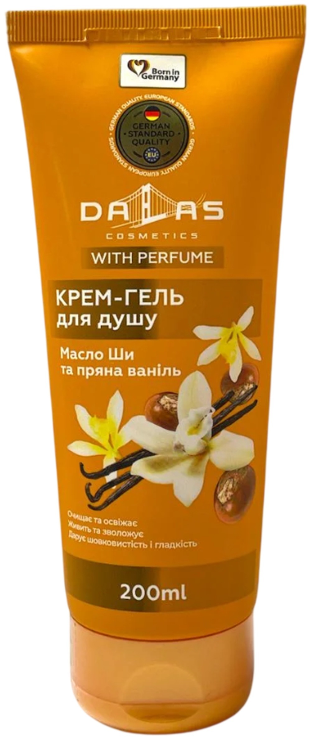 Крем-гель для душа Dalas Масло Ши и пряная ваниль 200 г фото 1