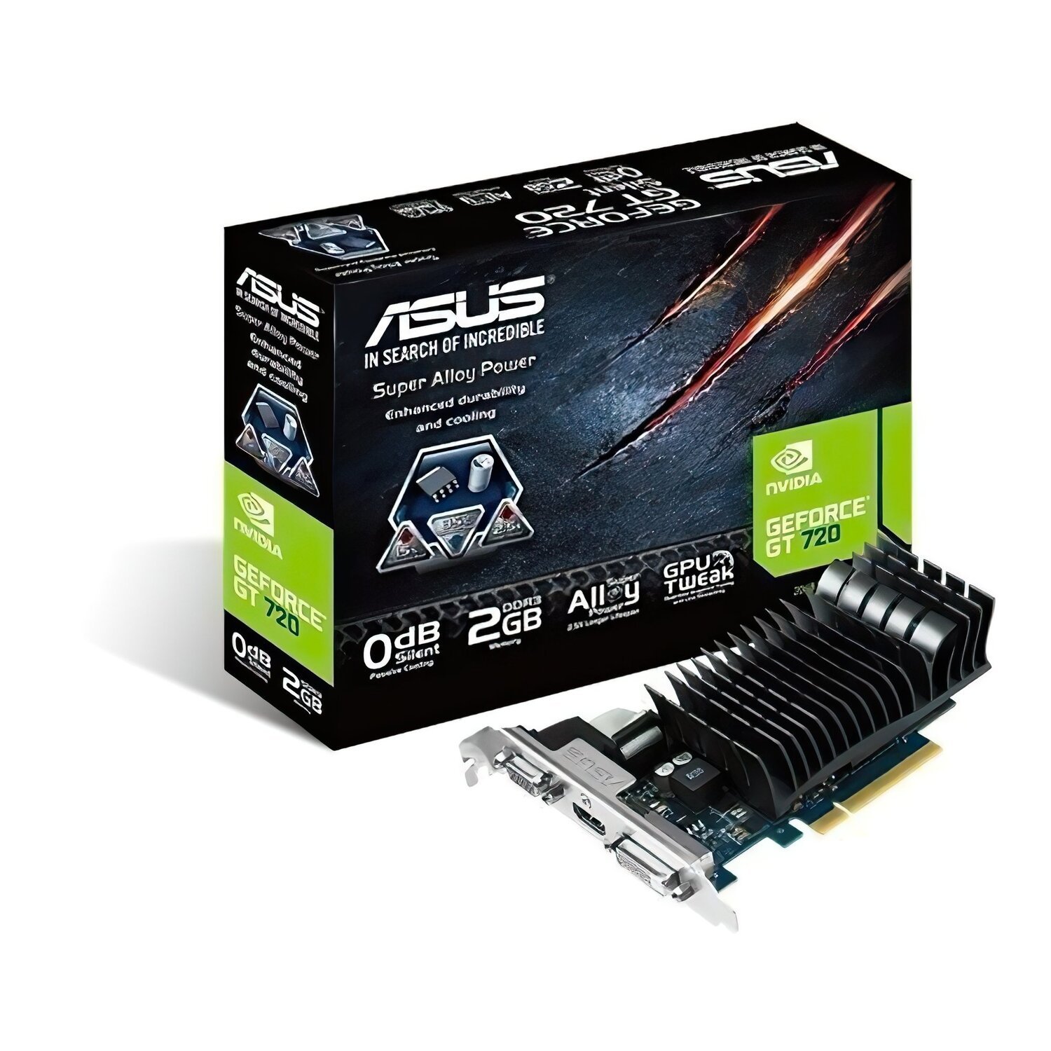  Відеокарта ASUS GeForce GT 720 2GB DDR3 (GT720-SL-2GD3-BRK) фото