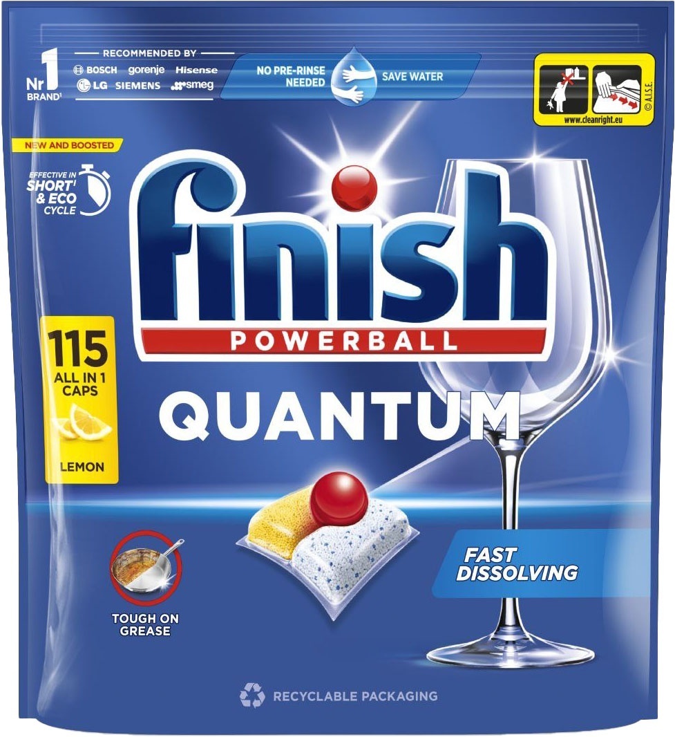 Капсулы для посудомоечных машин Finish Quantum All in 1 115 шт фото 1