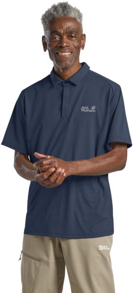 Поло спортивное мужское Jack Wolfskin Delgami Polo M 1809801_C0412 M синие фото 