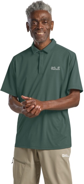 Поло спортивное мужское Jack Wolfskin Delgami Polo M 1809801_E0271 XL зеленое фото 