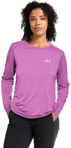 

Реглан спортивный женский Jack Wolfskin Prelight Suncool Ls W A65839_H0112 M фиолетовый