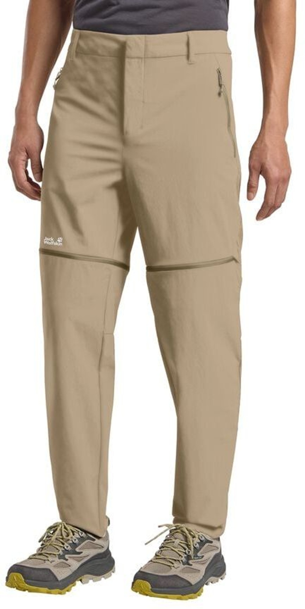 Штаны мужские Jack Wolfskin Hikeout Zip Off Pants M A63925_A0082 48 бежевые фото 1