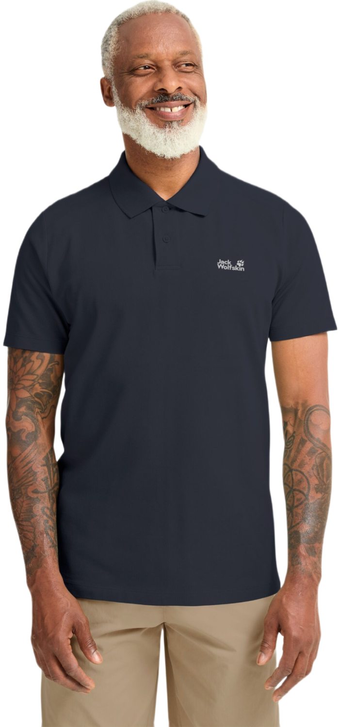 Поло чоловіче Jack Wolfskin Essential Polo M A65902_C0413 L темно-синє