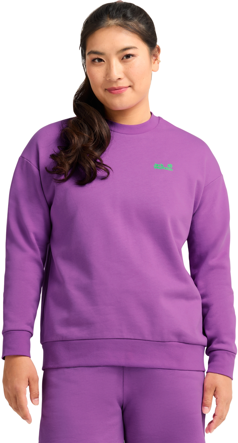 Свитшот женский Jack Wolfskin Celebrate The Paw Crewneck W A65903_T0408 S фиолетовый
