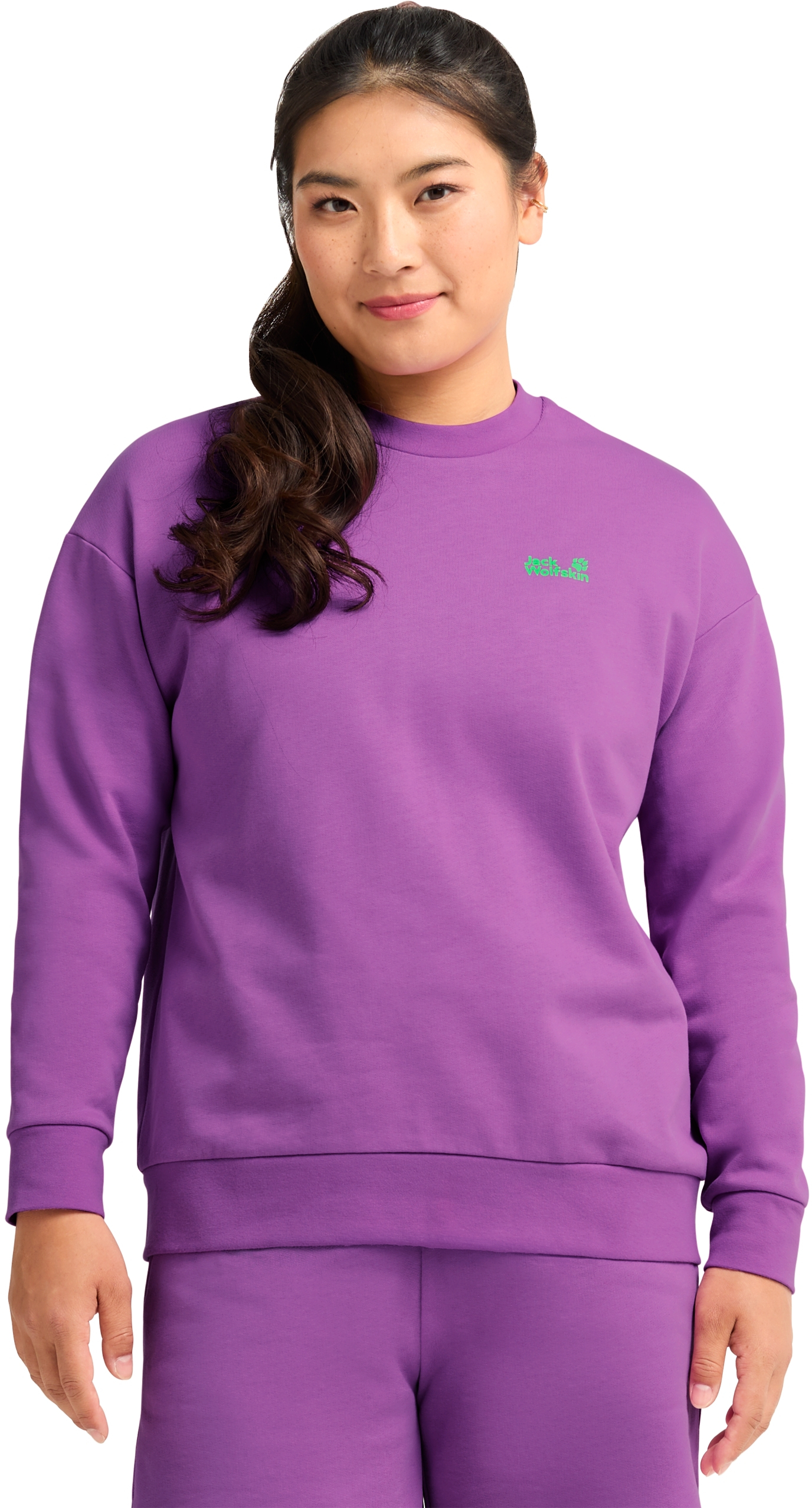 Свитшот женский Jack Wolfskin Celebrate The Paw Crewneck W A65903_T0408 S фиолетовый фото1