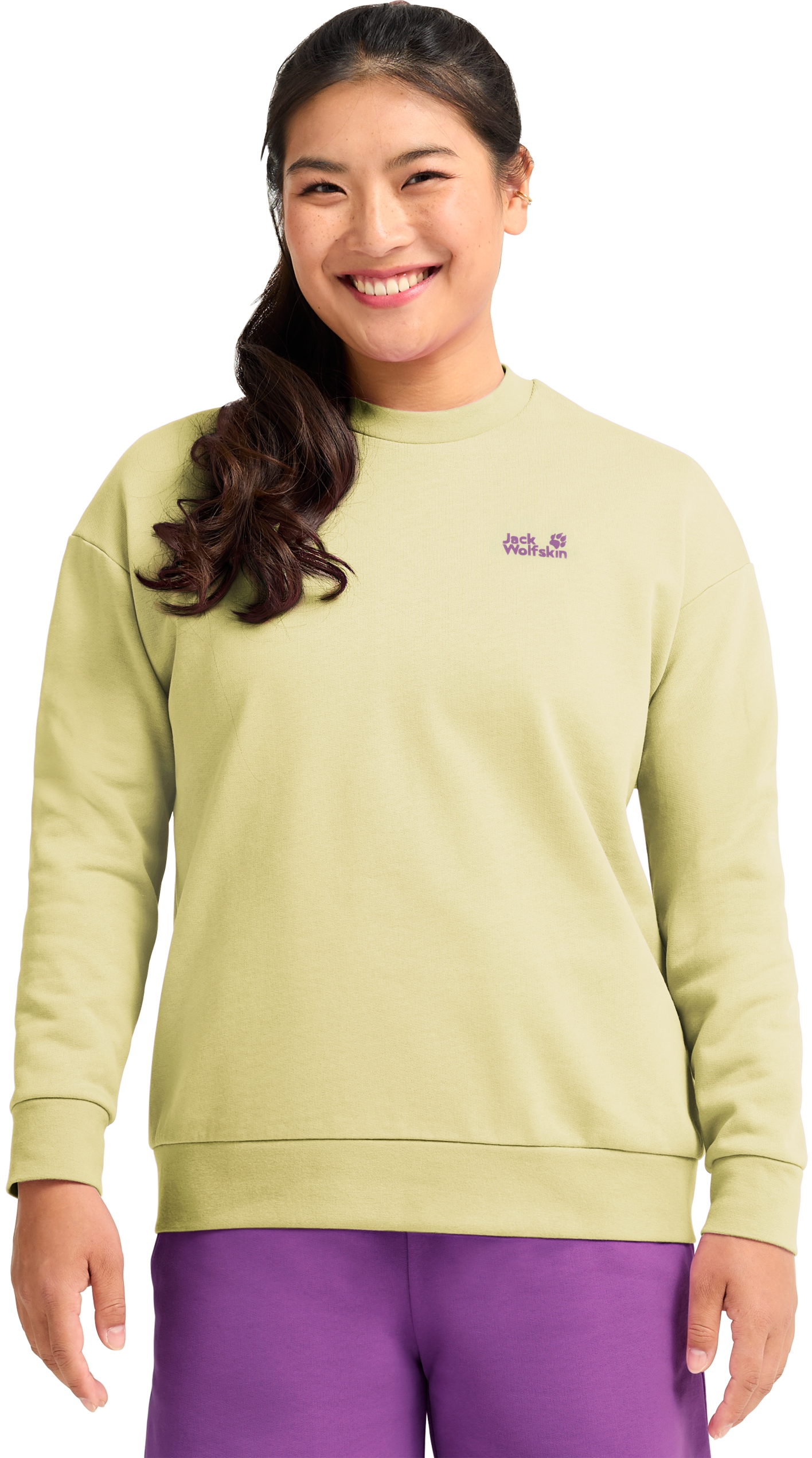 Свитшот женский Jack Wolfskin Celebrate The Paw Crewneck W A65903_T0410 S желтый фото1