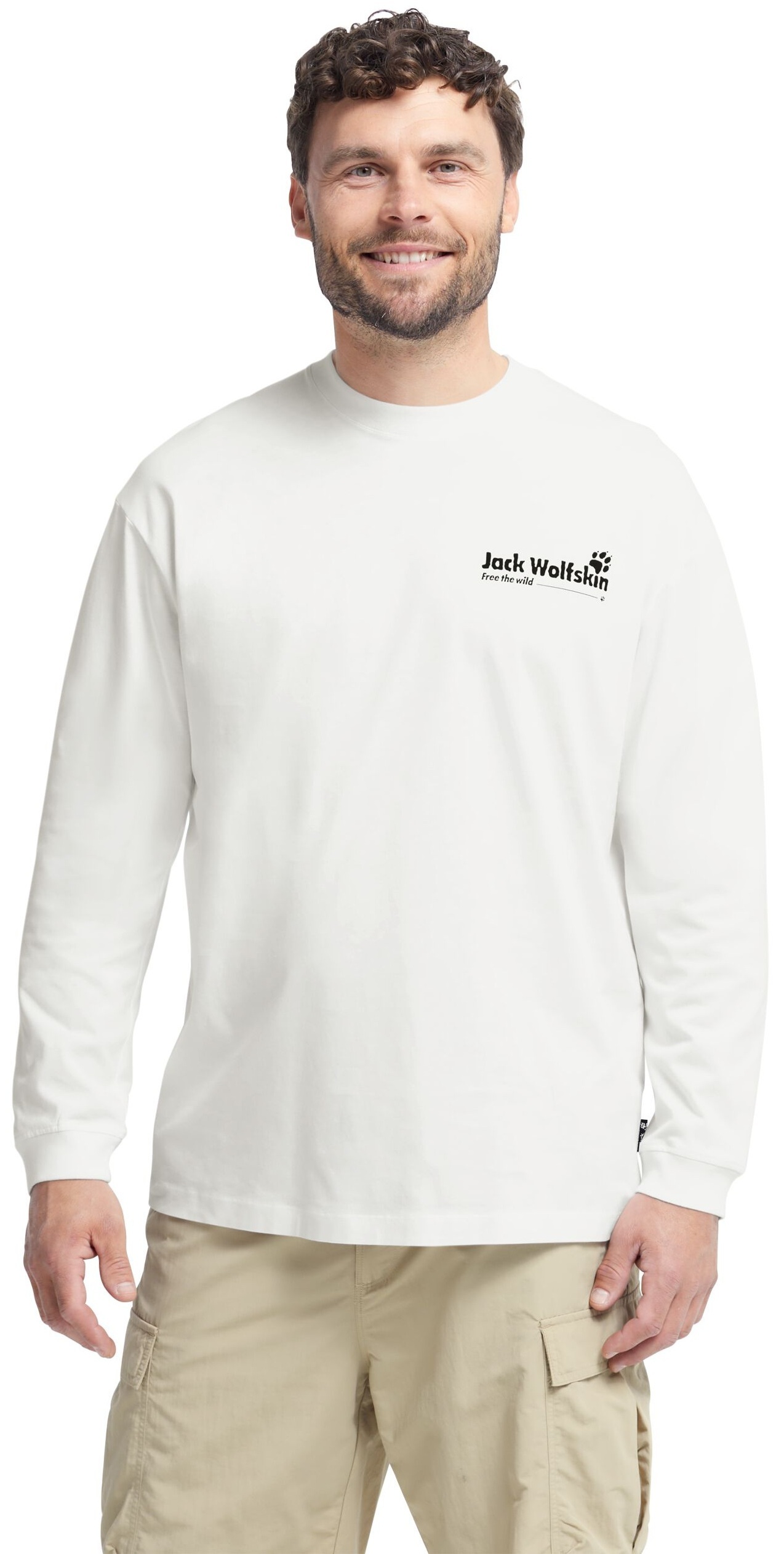 Реглан мужской Jack Wolfskin Confident Ls T M A65918_T0538 XL белый фото 1