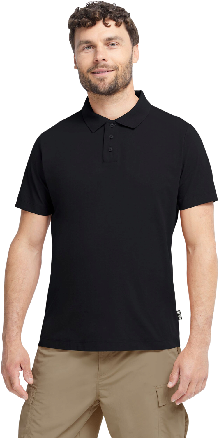 Поло спортивное мужское Jack Wolfskin Travel Polo M A65932_6000 S черное