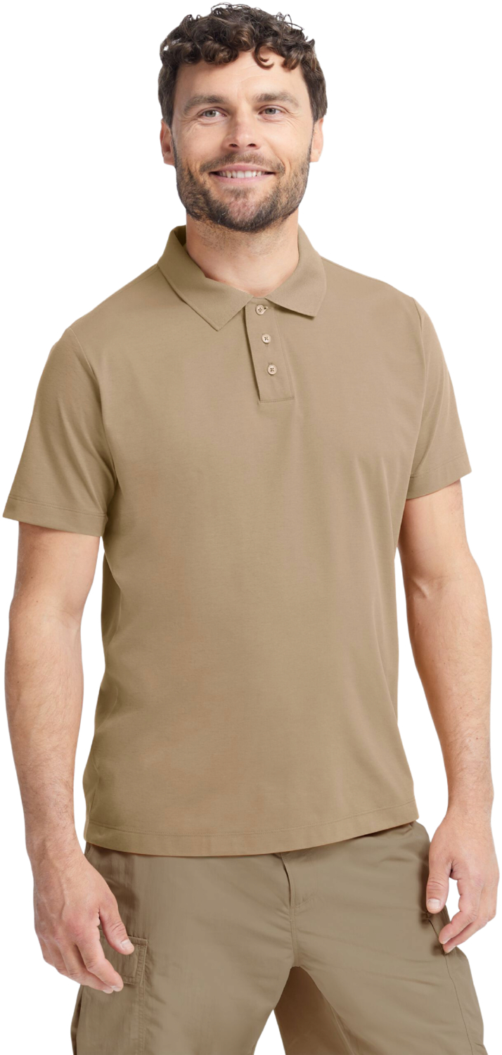Поло спортивное мужское Jack Wolfskin Travel Polo M A65932_A0082 S бежевое