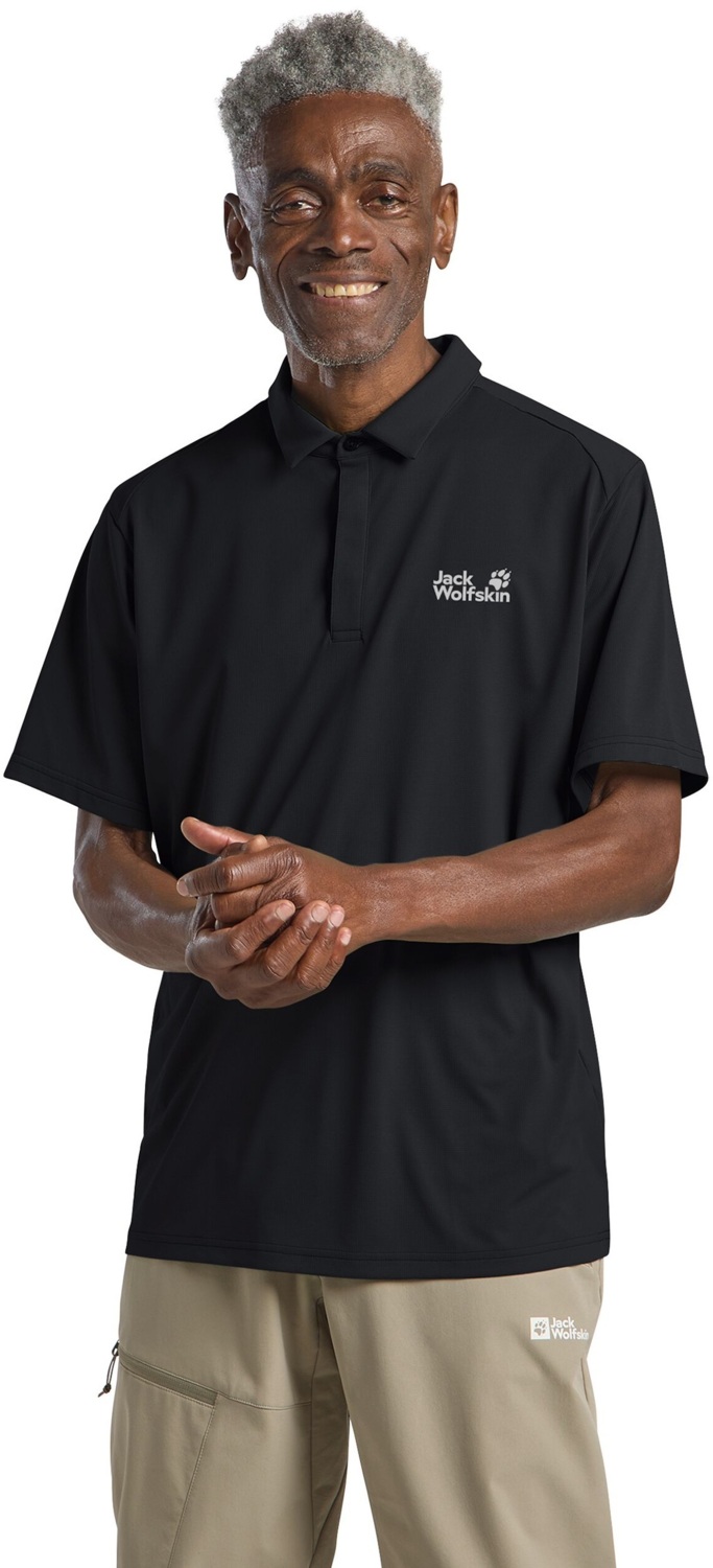 Поло спортивное мужское Jack Wolfskin Delgami Polo M 1809801_6000 L черное