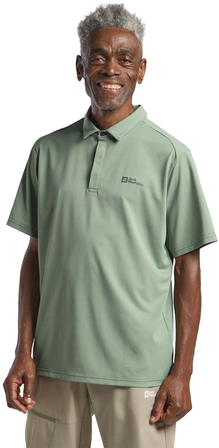 Поло спортивное мужское Jack Wolfskin Delgami Polo M 1809801_4029 XL зеленое