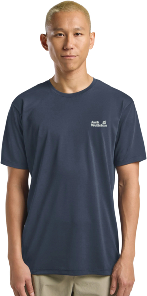

Футболка спортивная мужская Jack Wolfskin Vonnan Graphic T M A62314_T0494 M темно-синяя