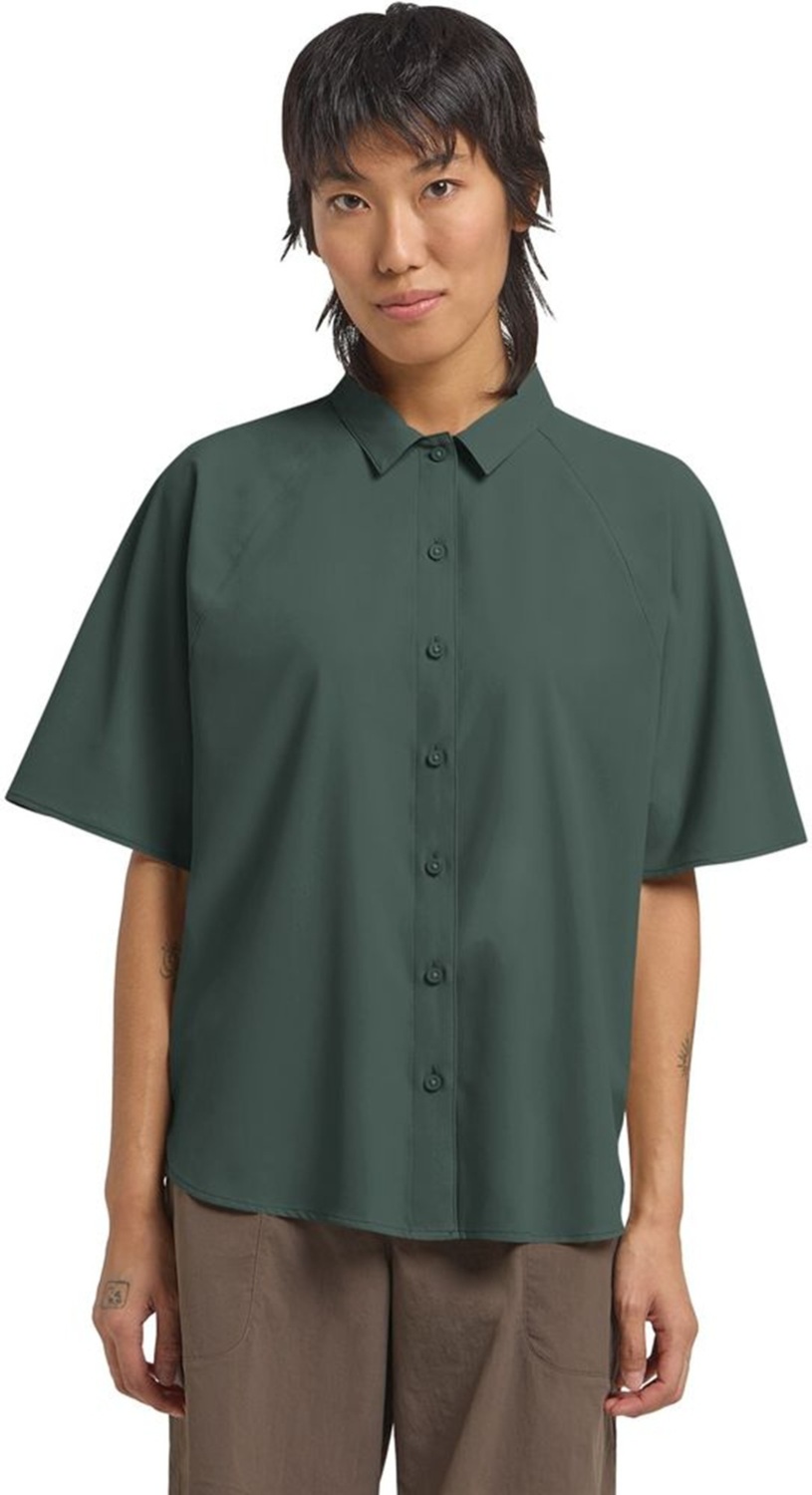 Рубашка женская Jack Wolfskin Sierra Quest Ss Shirt W A63878_E0271 S зеленая