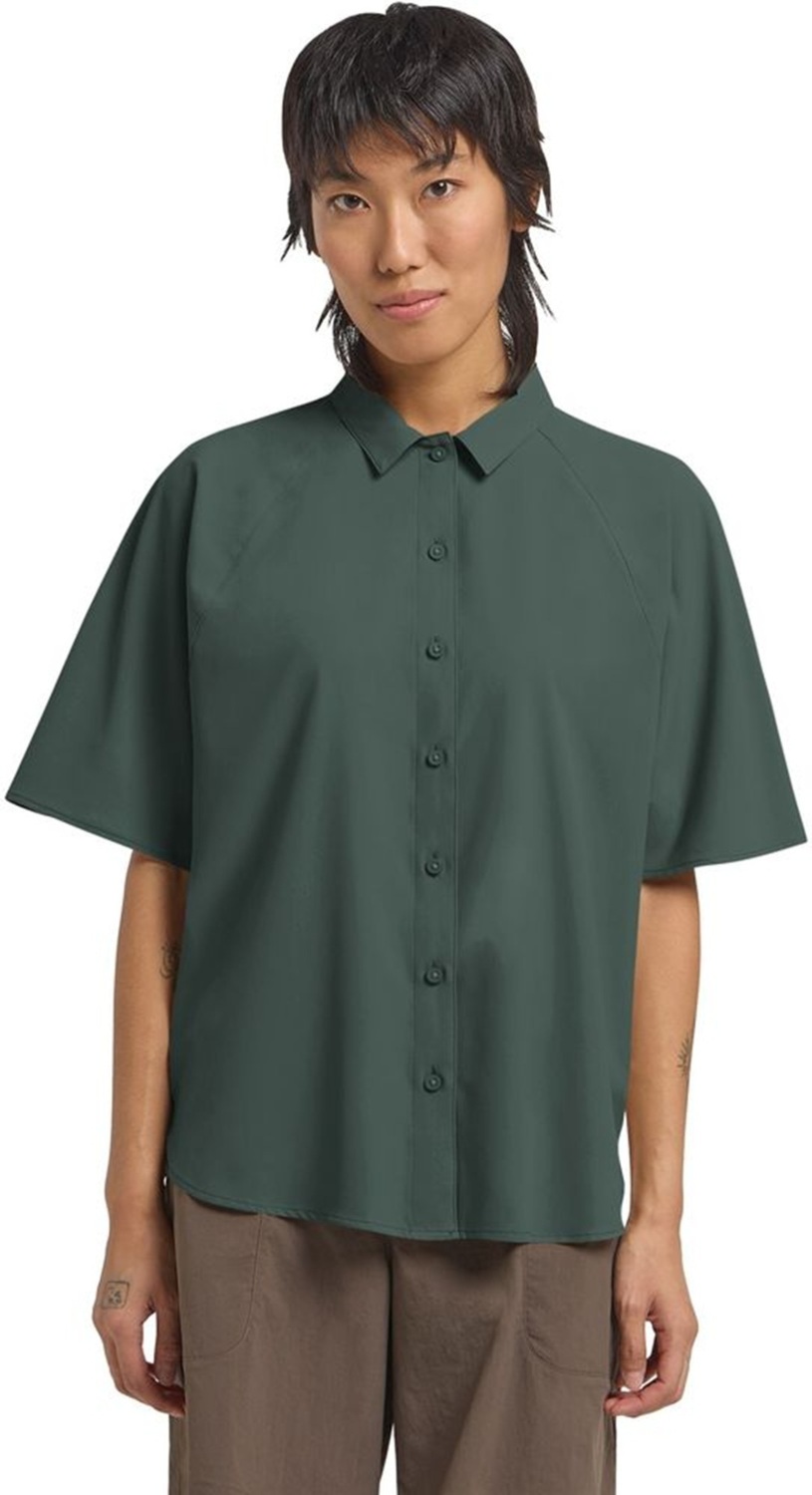 Рубашка женская Jack Wolfskin Sierra Quest Ss Shirt W A63878_E0271 M зеленая