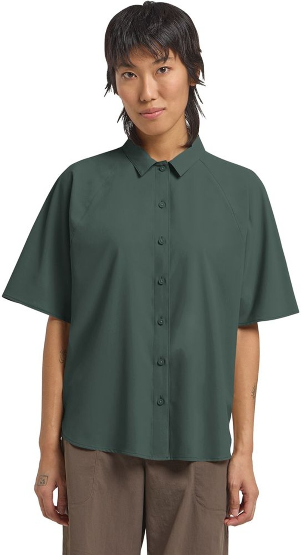 Рубашка женская Jack Wolfskin Sierra Quest Ss Shirt W A63878_E0271 M зеленая фото 1