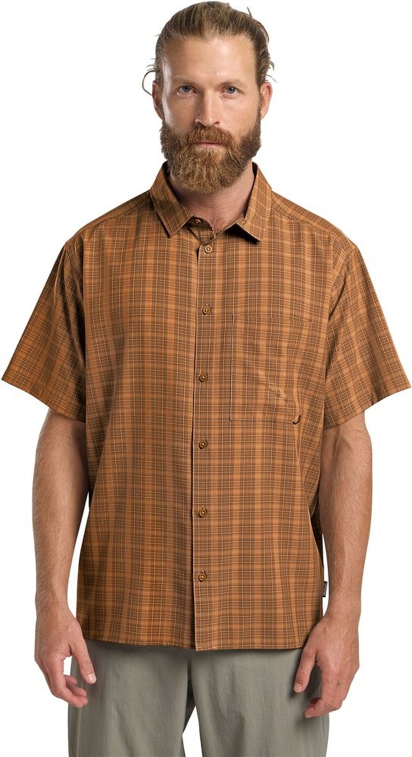 Сорочка з коротким рукавом чоловіча Jack Wolfskin Meseta Shirt M A63880_T0384 M коричнева