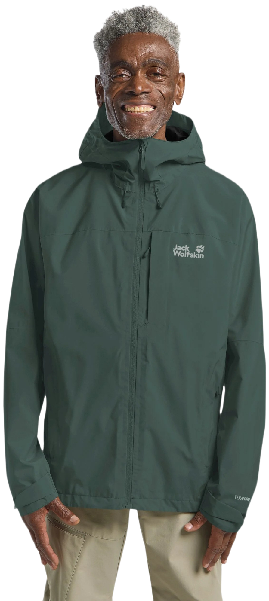 Ветровка мужская Jack Wolfskin Tempest 2L Jkt M A63900_E0271 XL зеленая фото 1