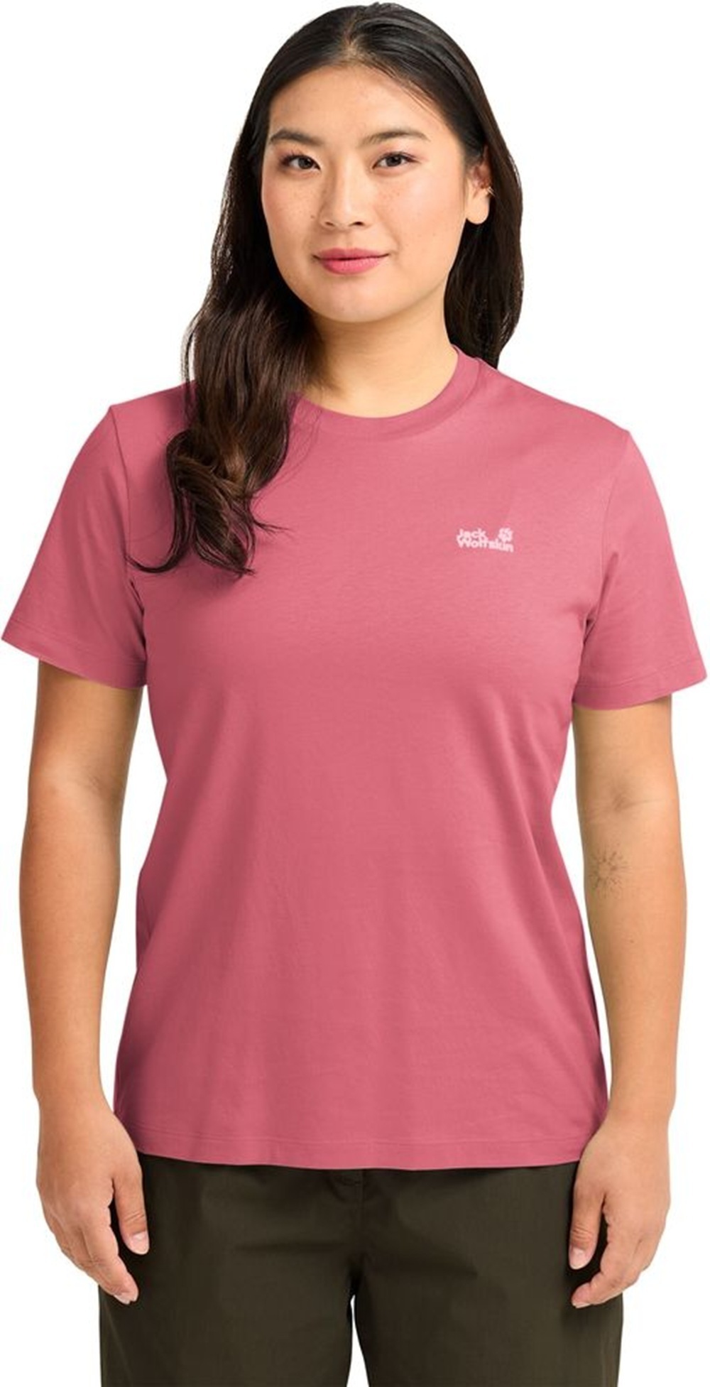 Футболка женская Jack Wolfskin Essential T W A65757_H0111 XL розовая фото 1