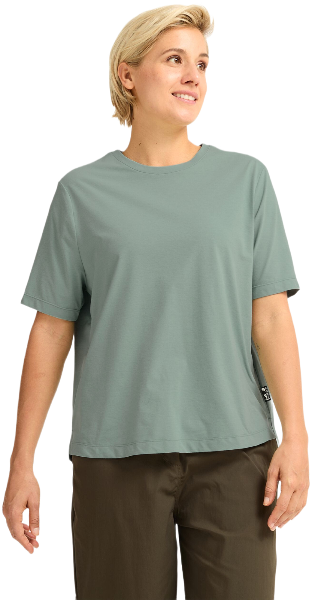 Футболка спортивная женская Jack Wolfskin Travel T W A65784_E0272 S зеленая фото 1