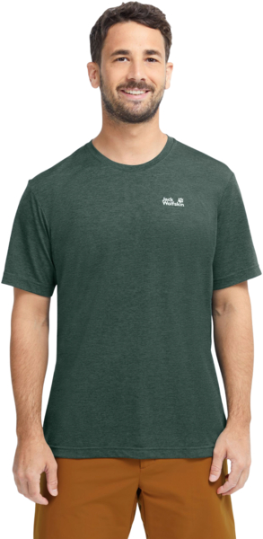 Футболка спортивная мужская Jack Wolfskin Wildtrail T M A65790_E0271 2XL зеленая фото 