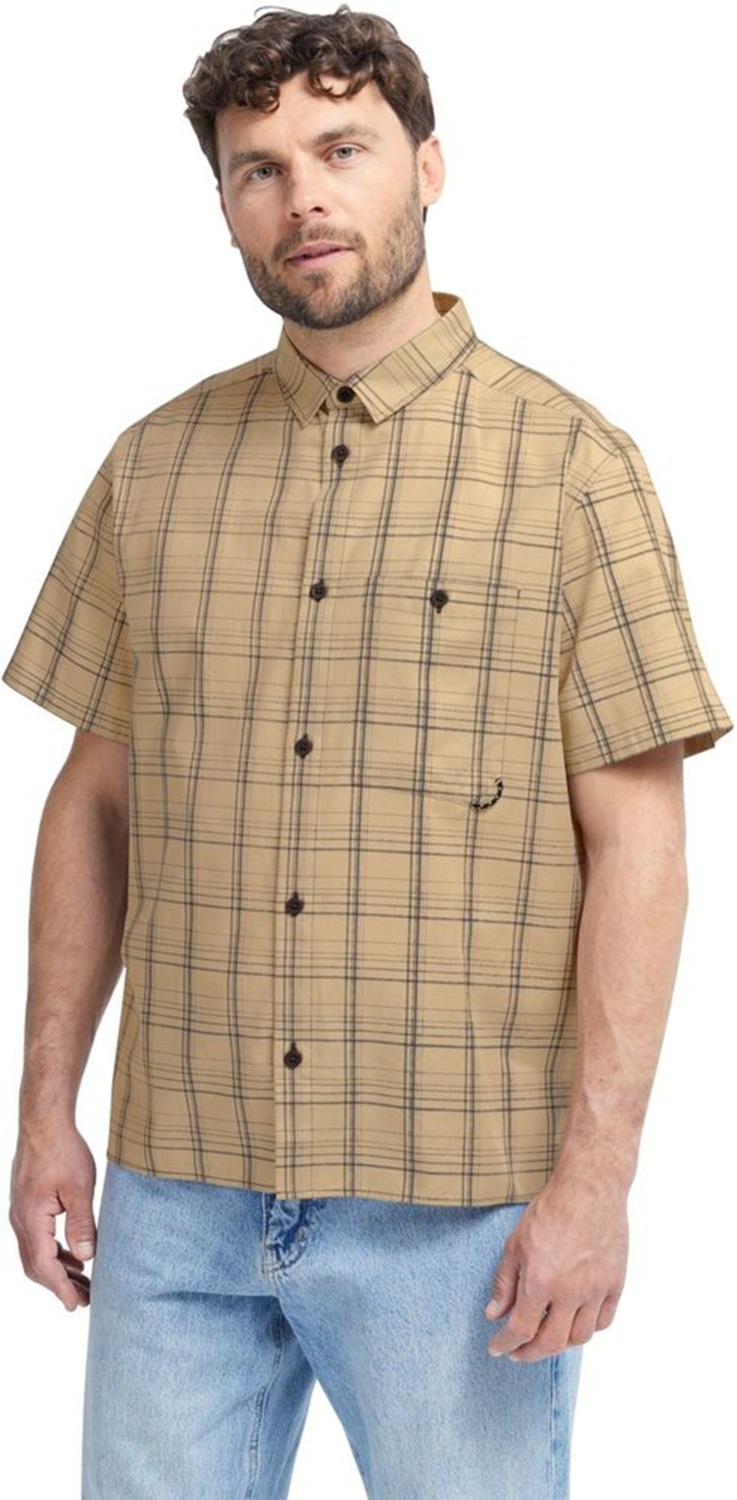 Сорочка з коротким рукавом чоловіча Jack Wolfskin Hot Trail Shirt M A65906_7778 2XL бежева