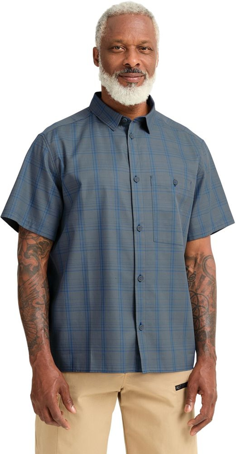 Сорочка з коротким рукавом чоловіча Jack Wolfskin Hot Trail Shirt M A65906_T0388 M синяфото1