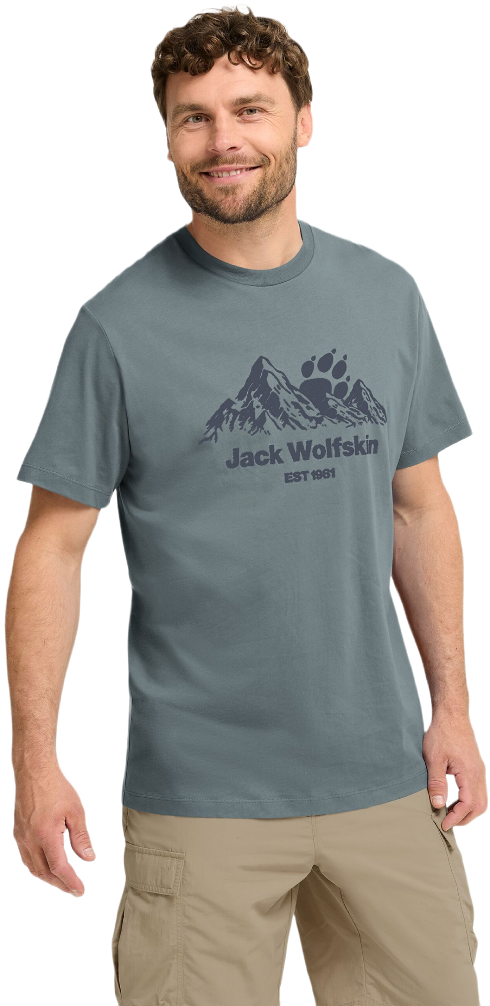 Футболка мужская Jack Wolfskin Carefree T M A66090_T0466 M серо-синяя фото 1