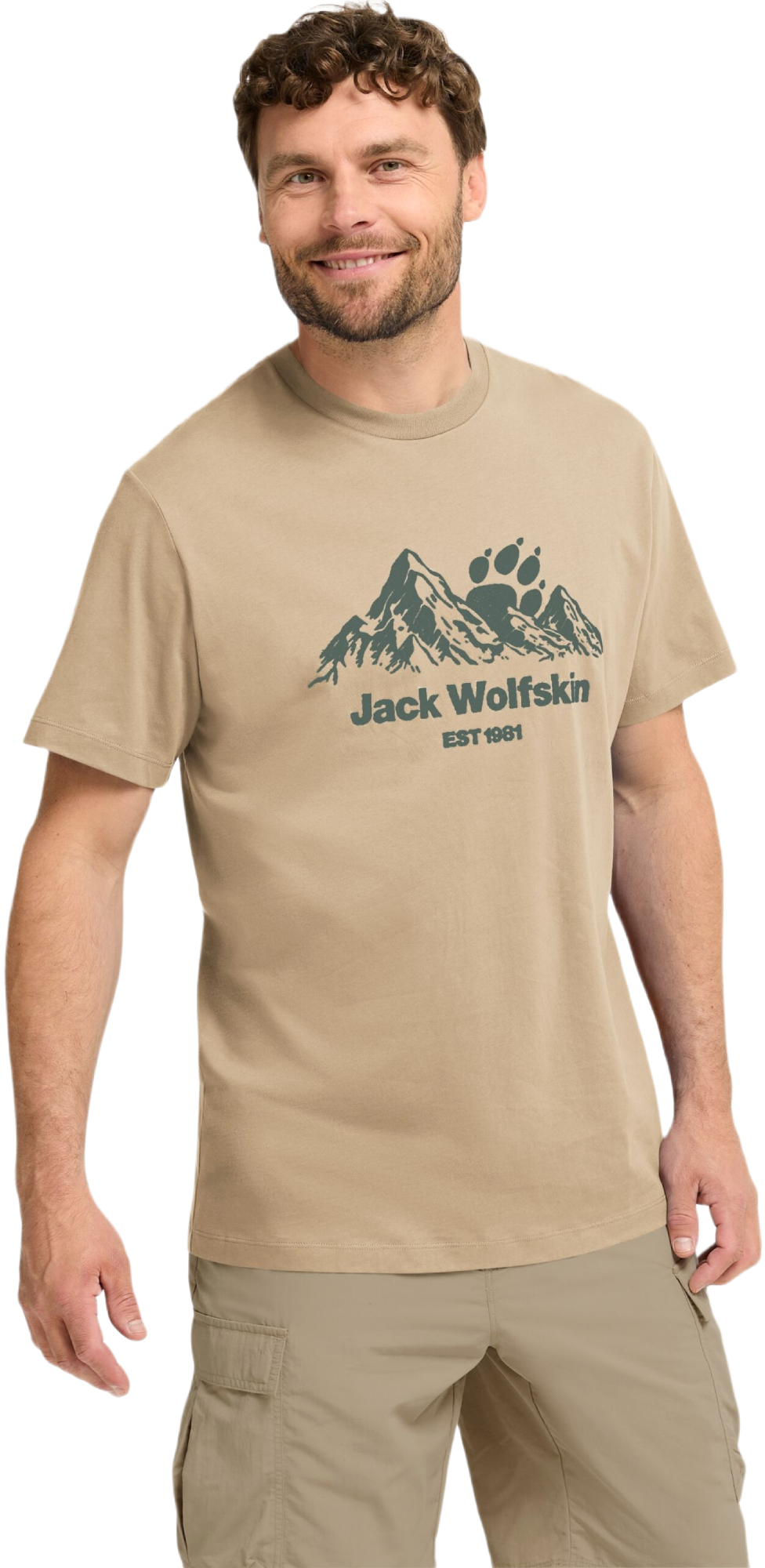 Футболка мужская Jack Wolfskin Carefree T M A66090_T0468 L бежевая фото 1