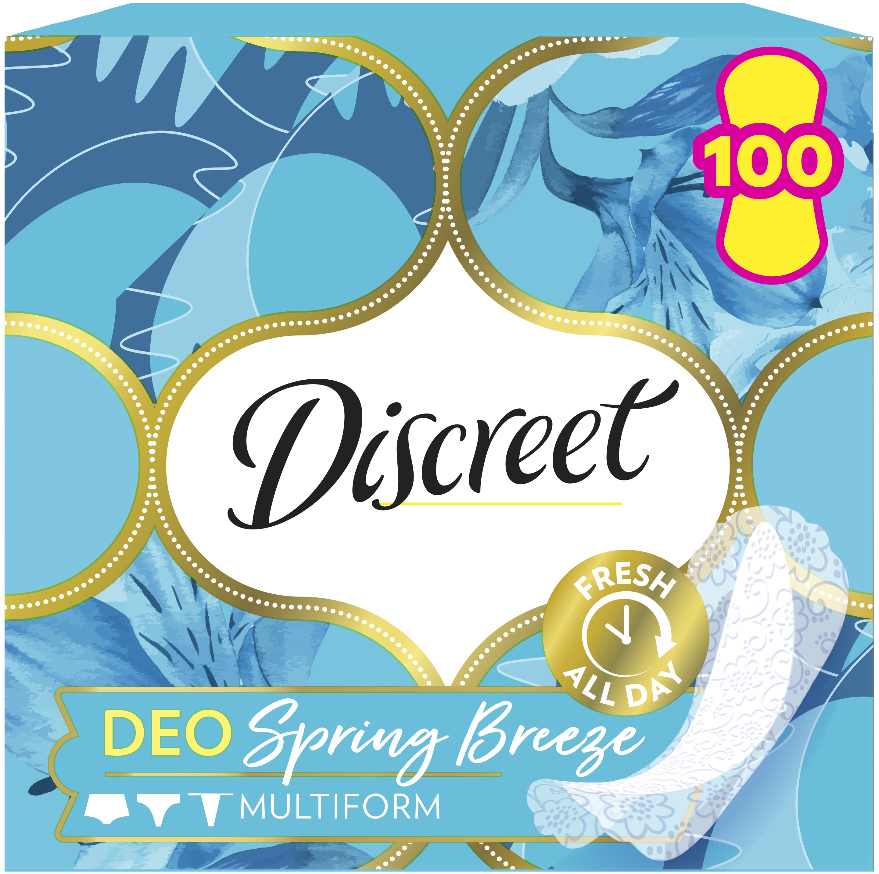 Щоденні прокладки Discreet Deo Spring Breeze Мультіформ 100 штфото1