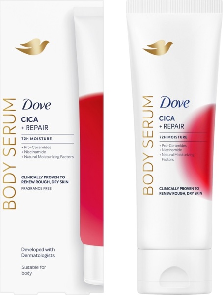 

Сыворотка для тела Dove Body Serum Cica+Repair восстанавливающая для очень сухой кожи с центеллой 200 мл