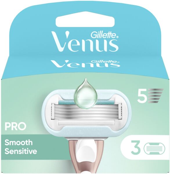 

Сменные картриджи для бритья Gillette Venus Pro Smooth Sensitive женские 3 шт