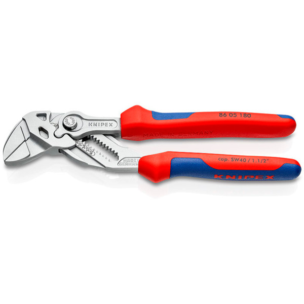 

Клещи переставные KNIPEX, 0-40мм, 180мм, хромированные, 0.260кг