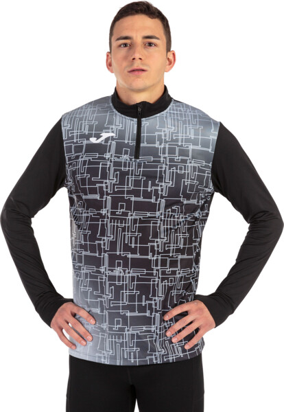 Кофта спортивна чоловіча JOMA Elite VIII 101930.100 M чорна/сірафото