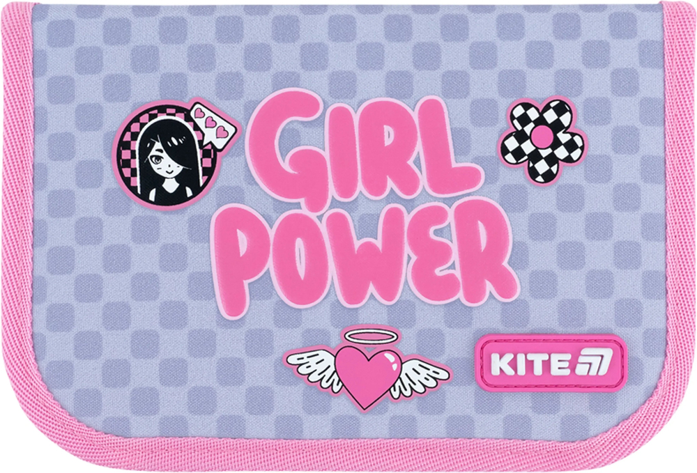Пенал без наповнення Kite Girl's Power K26-621-5 1 відділення 1 відворотфото1