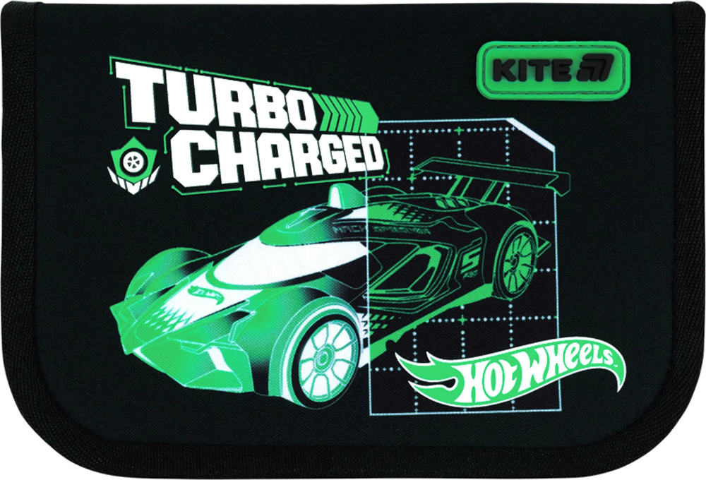 Пенал без наповнення Kite Hot Wheels HW26-621 1 відділення 1 відворотфото1