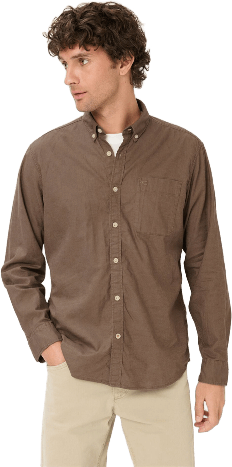 Рубашка мужская Camel Active Shirts 1/1 sleeves 409116-7S16-26 M коричневая фото 1