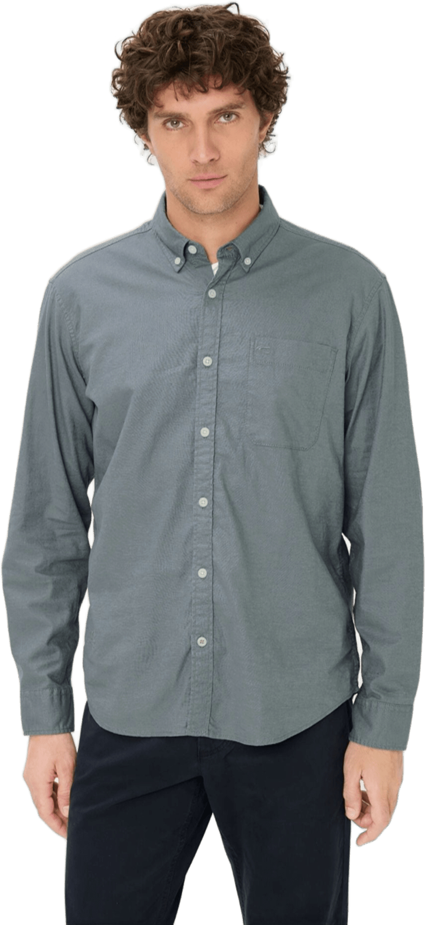 Сорочка чоловіча Camel Active Shirts 1/1 sleeves 409116-7S16-45 M темно-синяфото1