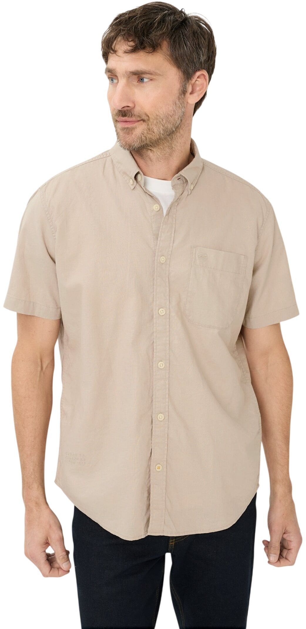 Сорочка чоловіча Camel Active Shirts 1/2 sleeves 409256-7S56-17 2XL бежевафото1