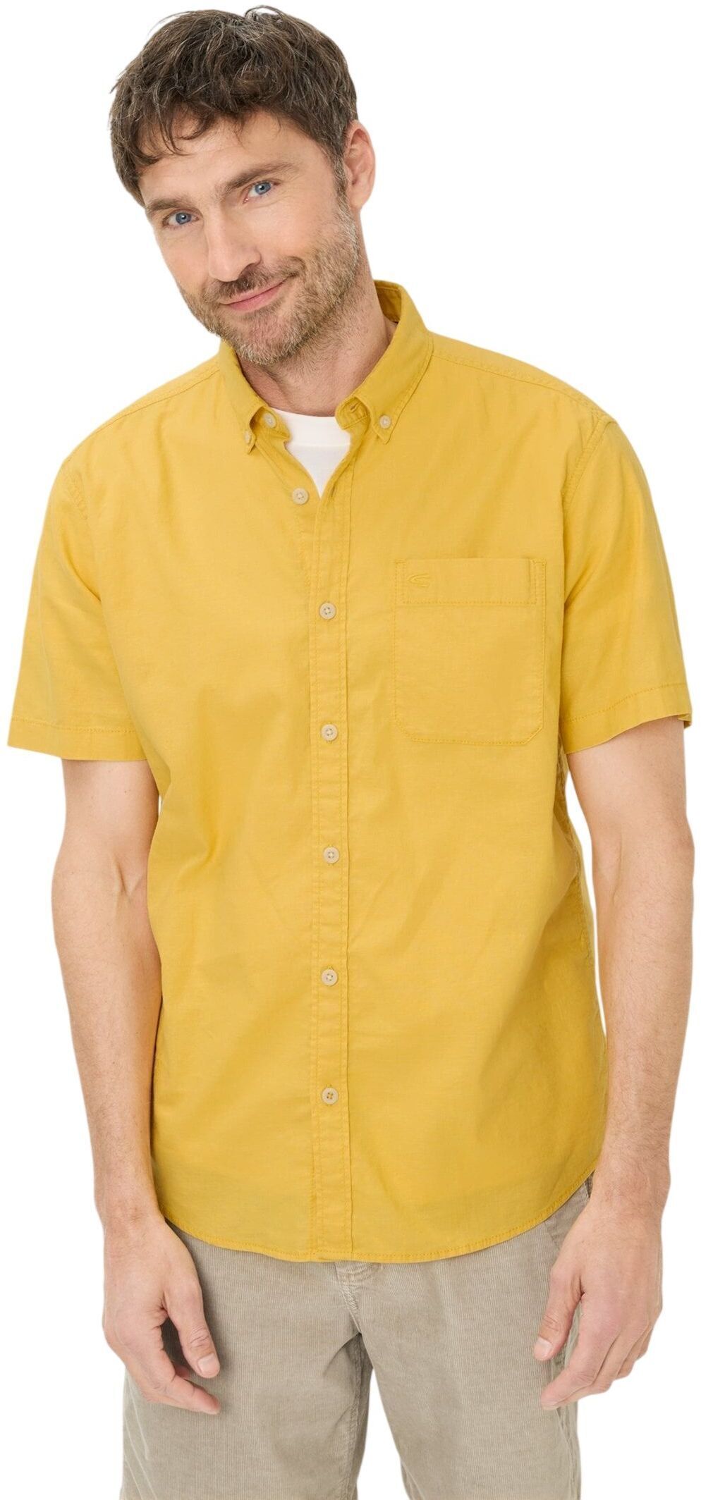 Сорочка чоловіча Camel Active Shirts 1/2 sleeves 409256-7S56-64 L жовтафото1