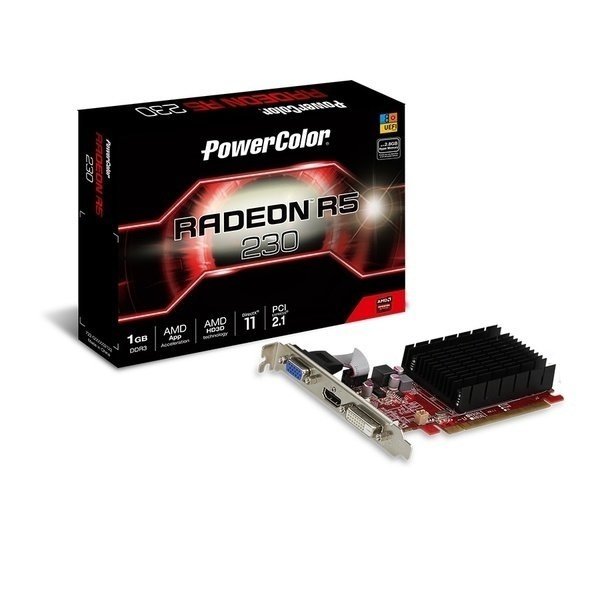 Відеокарта POWERCOLOR Radeon R5 230 1GB DDR3 (AXR5_230_1GBK3-HE)фото