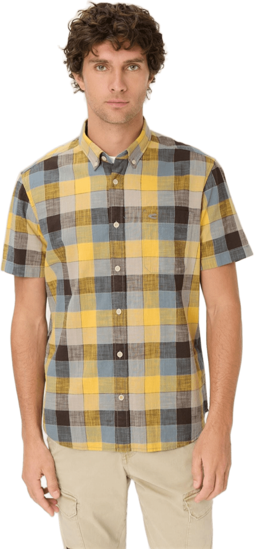 Сорочка чоловіча Camel Active Shirts 1/2 sleeves 409261-7S61-64 XL жовтафото1