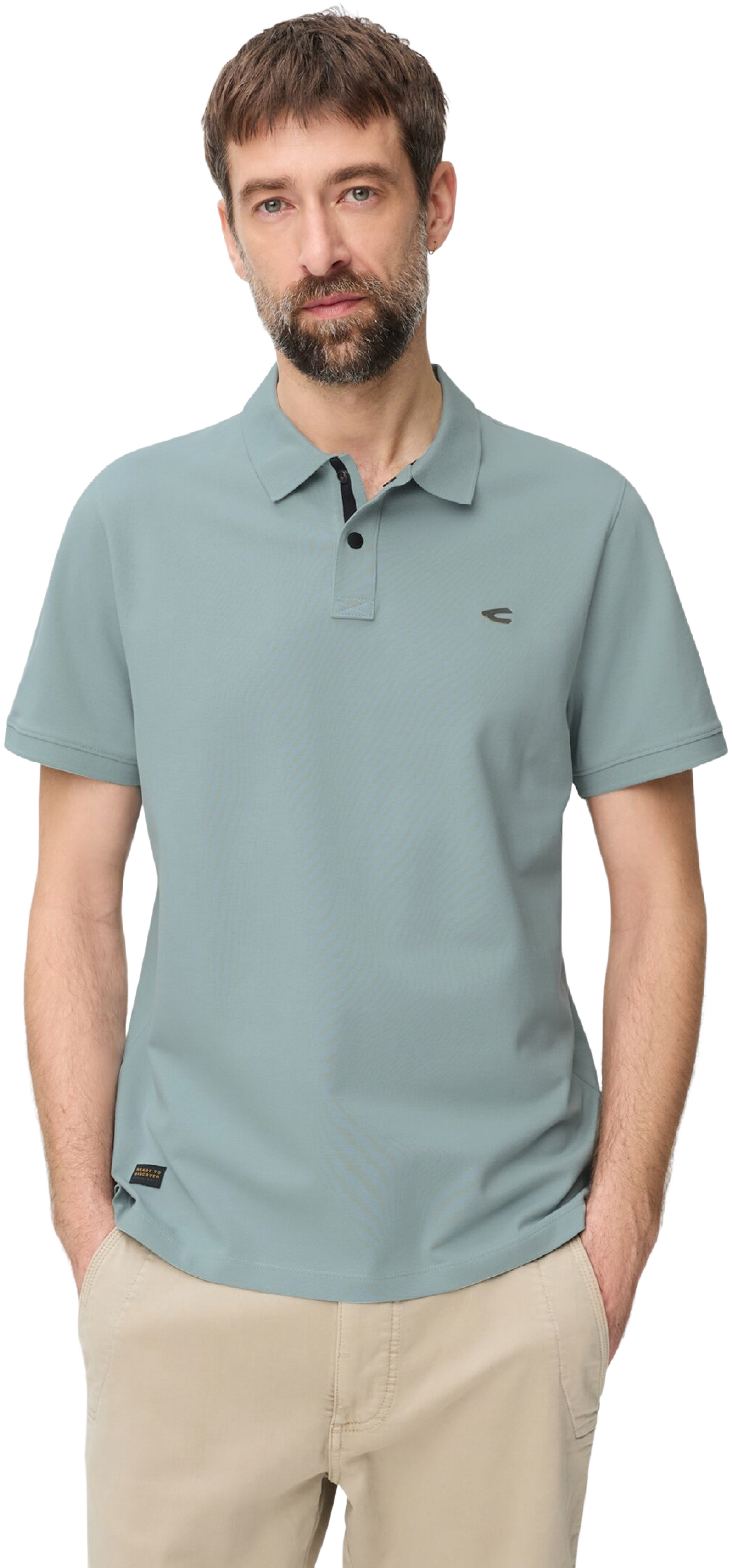 Поло чоловіче Camel Active Polos 1/2 sleeves 409920-7P01-43 2XL блакитнефото1