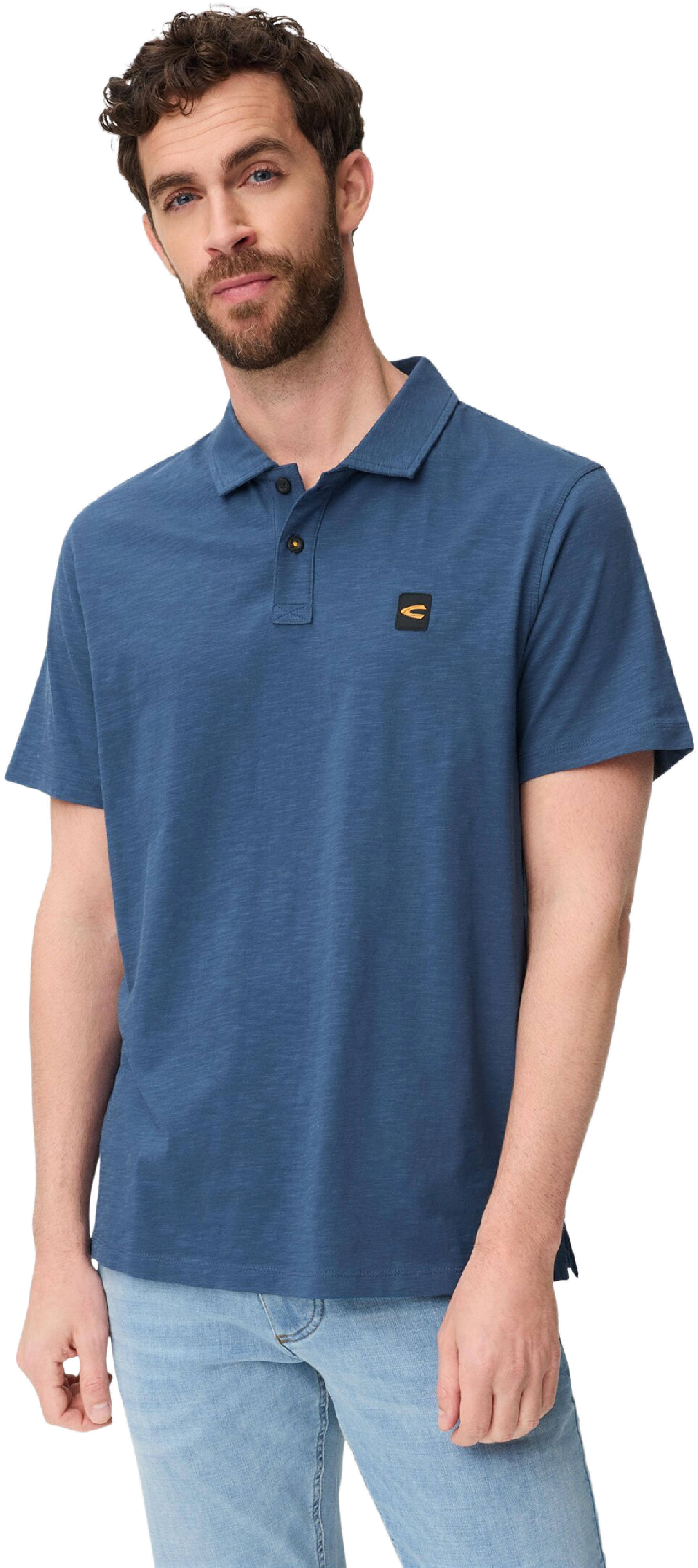 Поло мужское Camel Active Polos 1/2 sleeves 409920-7P08-44 M голубое фото 1