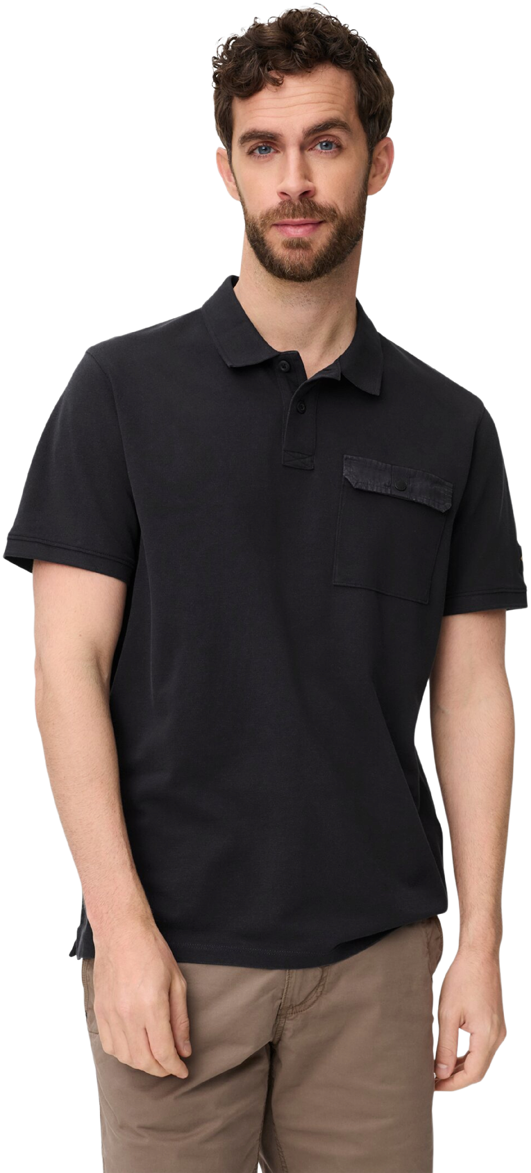 Поло мужское Camel Active Polos 1/2 sleeves 409920-7P28-48 XL темно-синие фото 1