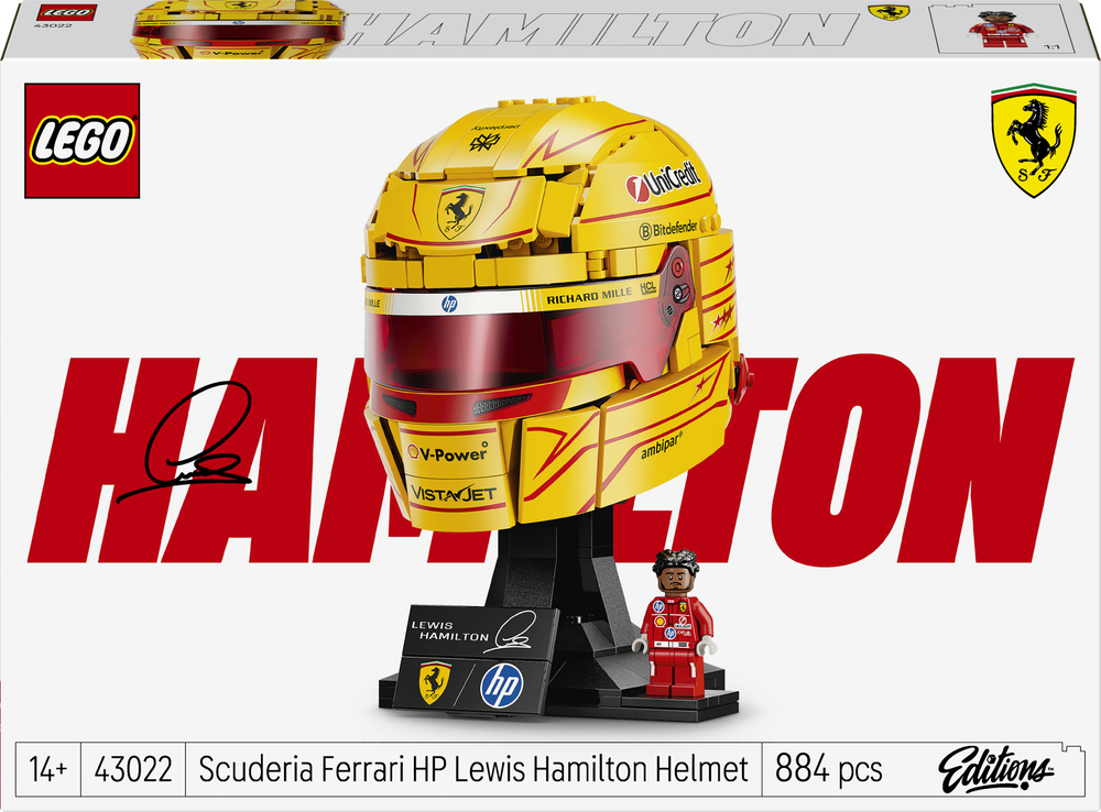 LEGO 43022 Editions Formula 1 Шлем Льюиса Хэмилтона из команды Scuderia Ferrari HP фото 1