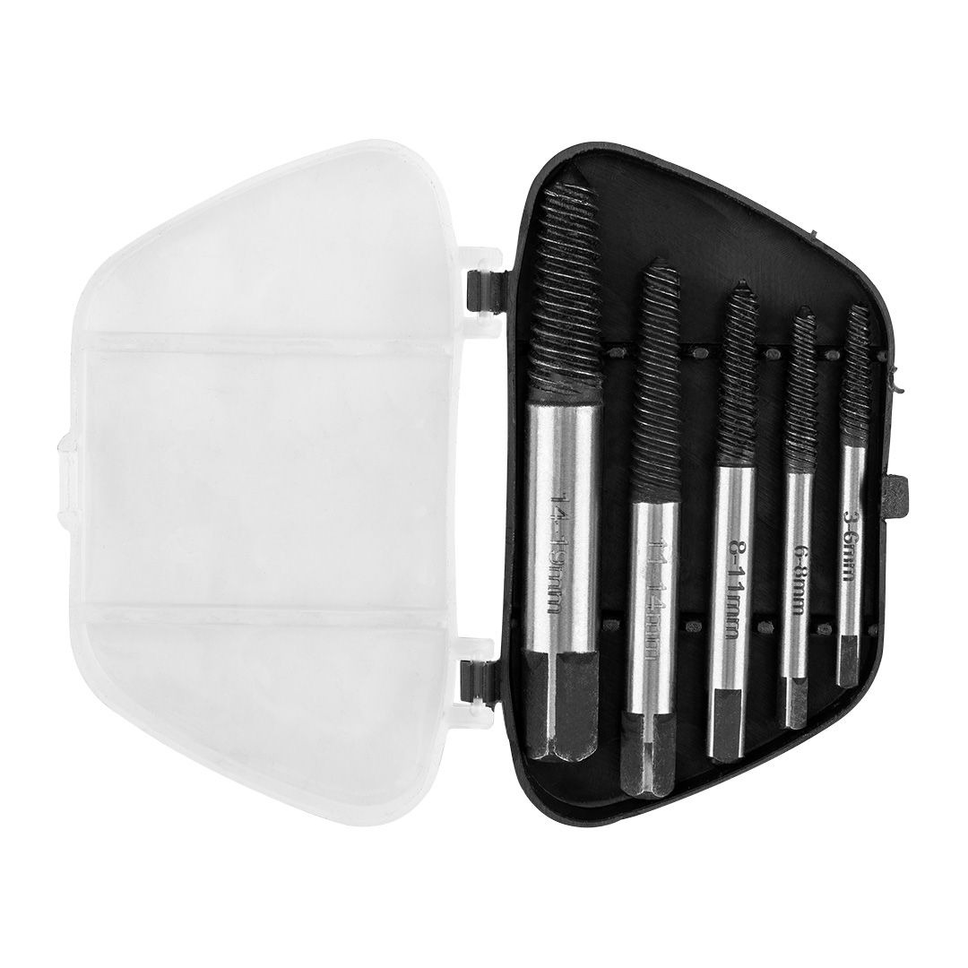 Набір екстракторів для зламаних гвинтів GRAPHITE для гвинтів 3-19мм, 5шт (54T428)фото1