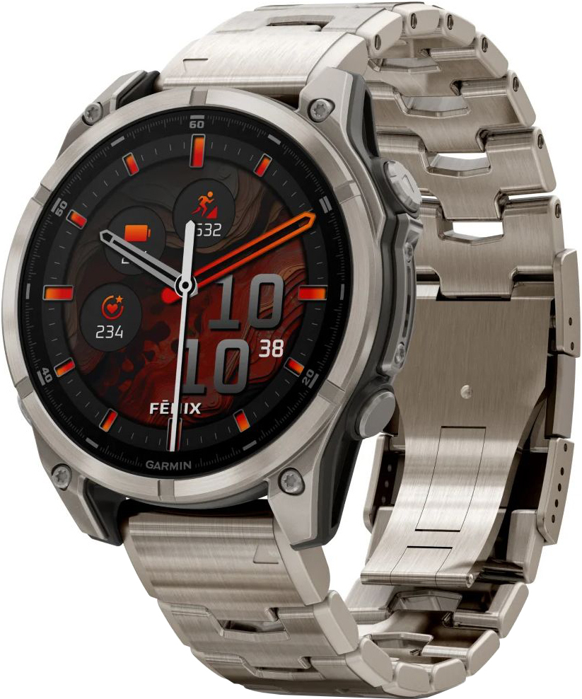 Смарт-часы Garmin Fenix 8 47mm AMOLED Ti/Bare/Graphite (010-02904-40) фото 1